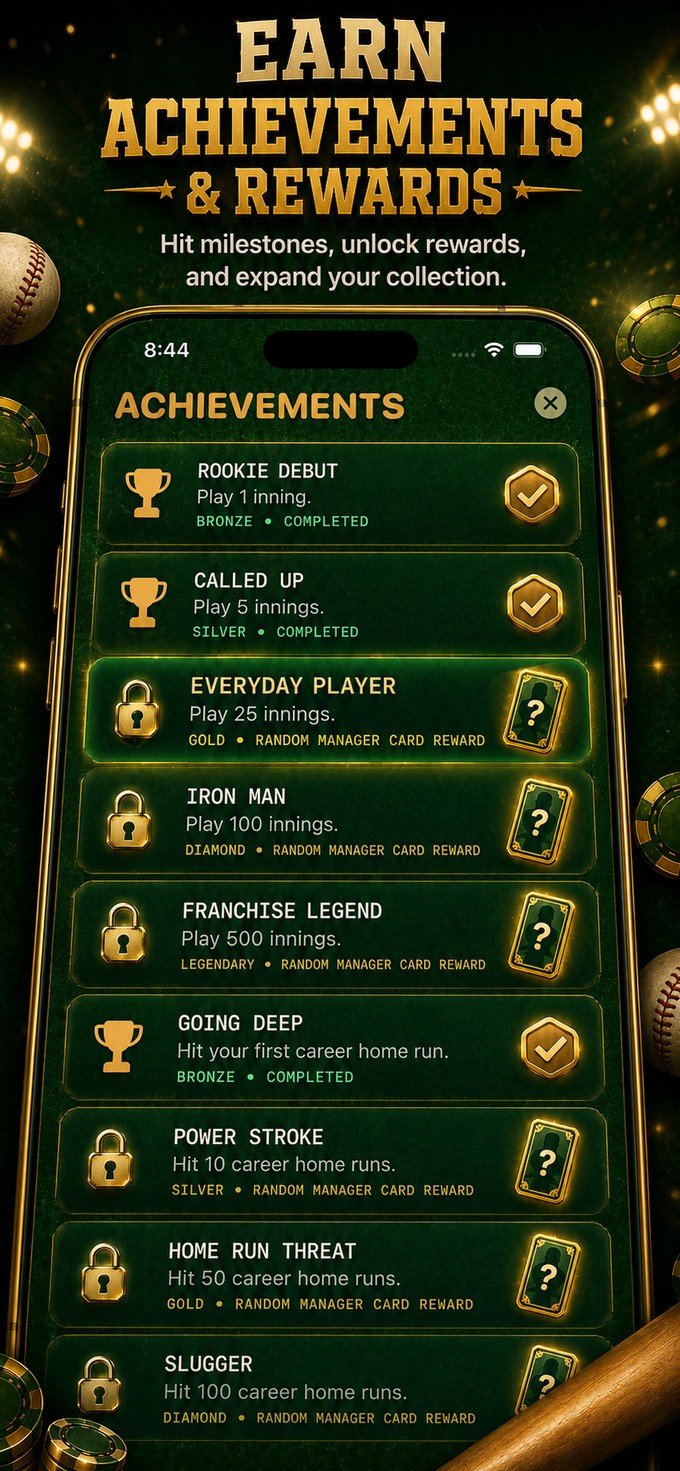 Baseball Blackjack achievements